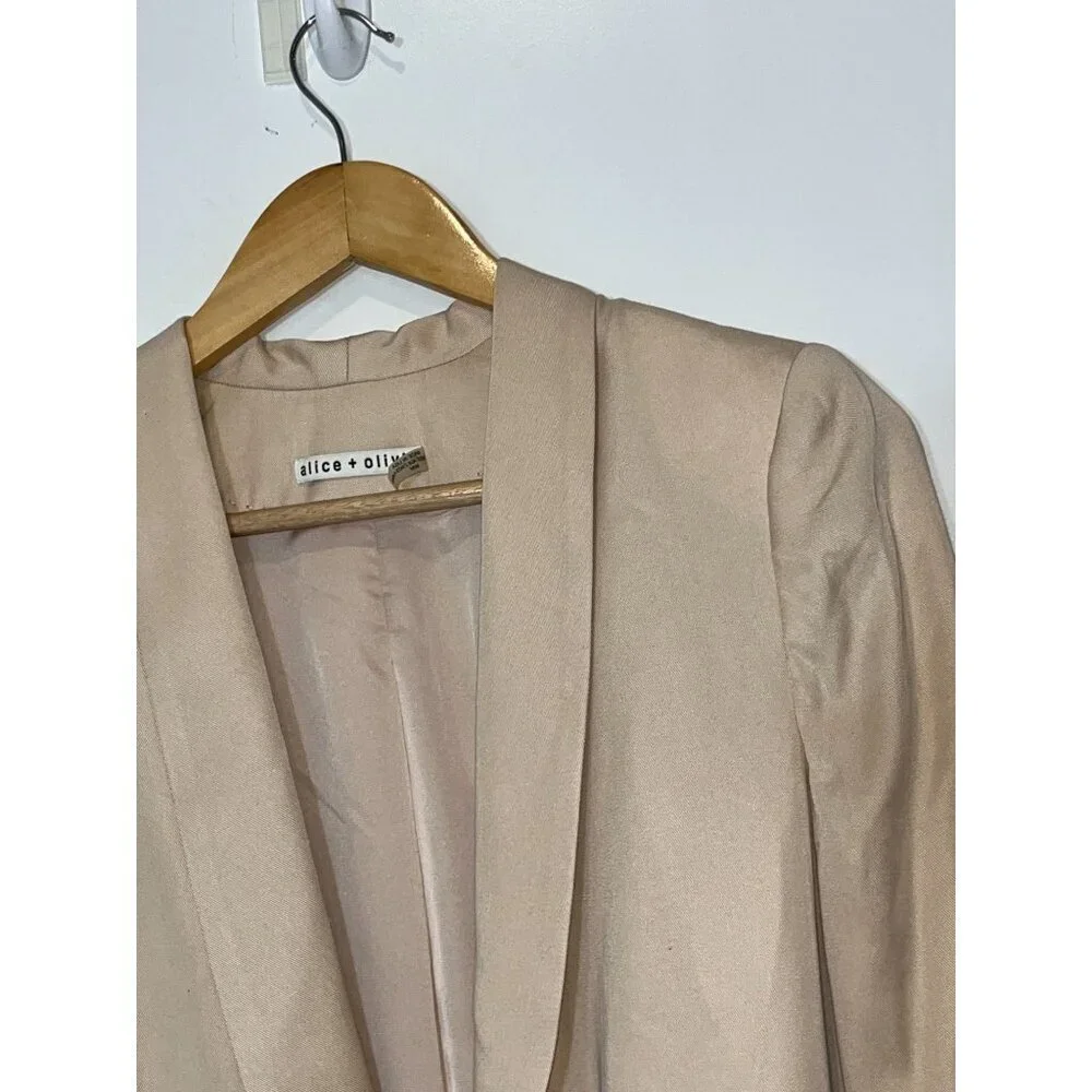 Alice + Olivia Womens Camel Blazer Size M